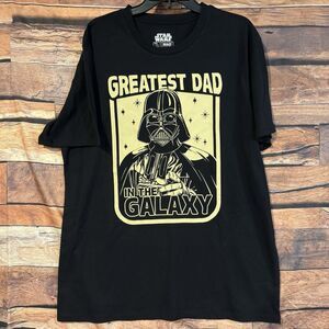 Star Wars Darth Vader Shirt Mens XL Greatest Dad in the Galaxy Black Mad Engine